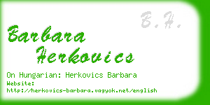 barbara herkovics business card